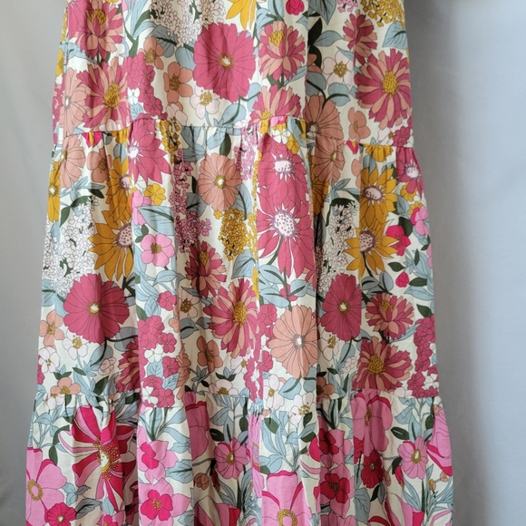 Natural Life Rebecca Midi Dress Vintage Floral Pink M - Picture 14 of 16